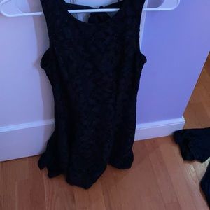 Black sparkly floral dress
